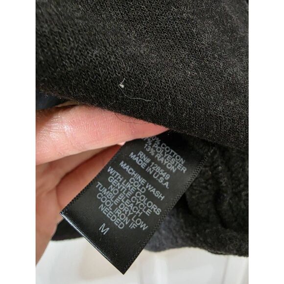 Aviator Nation Bolt Cropped Classic Crew Sweatshirt Heather Navy Neon size M - Picture 6 of 12